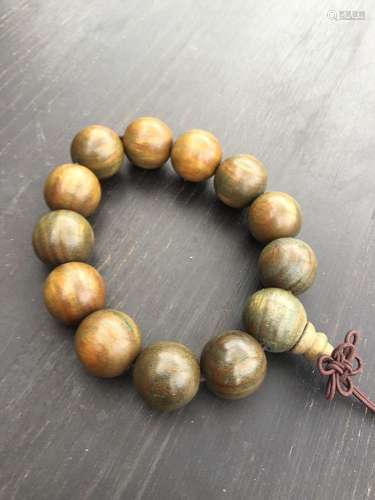 CHINESE BUDDAH Green PRAYER BEADS BRACELET