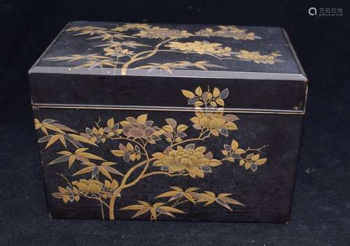 Antique Black Lacquer Box