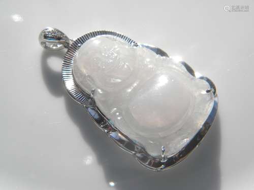 Natural Jadeite Buddha Pendant