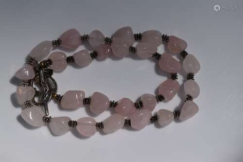 Vintage Pink Quartz Necklace