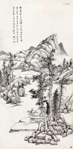 顾沄（1835～1896） 山水 立轴 纸本水墨