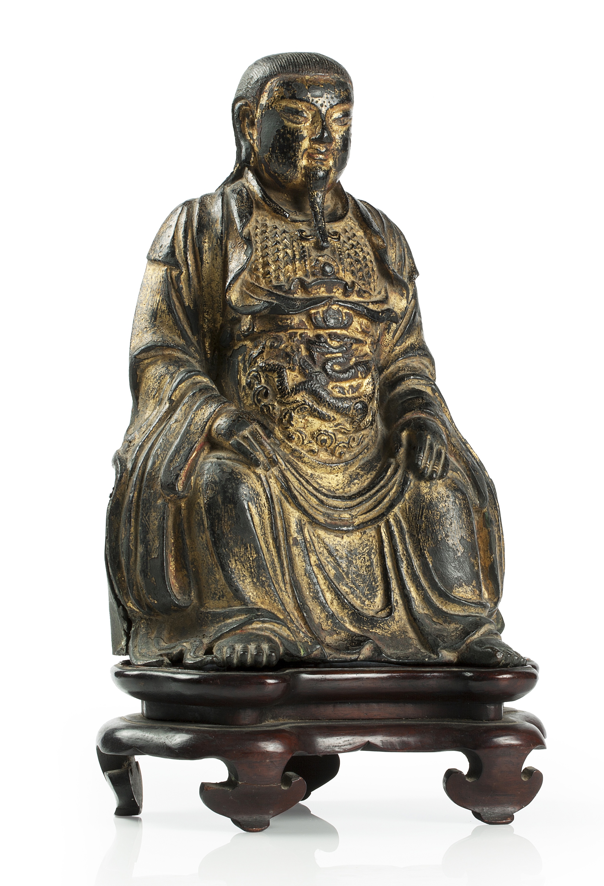 明代 真武大帝像 gilt bronze hei di statue; ming dynasty