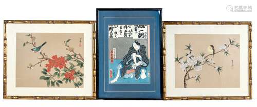 日本畫作三幅 GROUP OF JAPANESE PAINTINGS