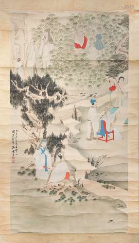 孫雲生 人物畫 PAINTING OF FIGURES IN LANSCAPES; SUN YUNSHENG