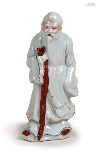 清晚期 白瓷壽星立像 PORCELAIN FIGURE OF SHOUXING; QING DYNASTY