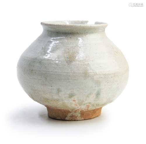 高麗時期（918-1392）白瓷罐 KOREAN WHITE GLAZED MOON JAR; GORYEO(918-1392)