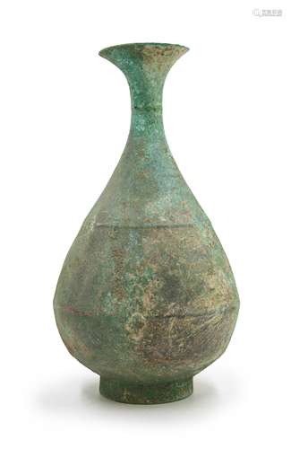 11-14世紀 青銅玉壺春瓶 BRONZE WINE BOTTLE VASE; 11TH-14TH