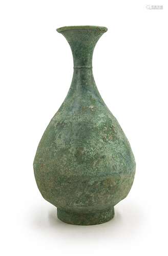 11-14世紀 青銅玉壺春瓶 BRONZE WINE BOTTLE VASE; 11TH-14TH