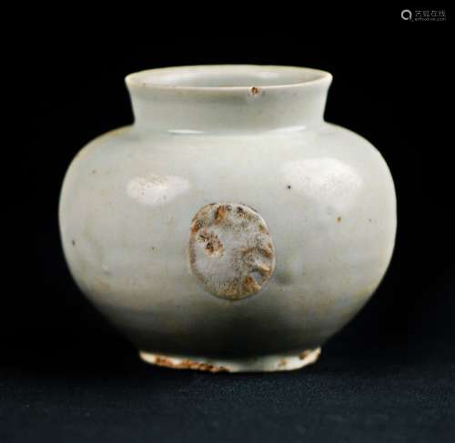 高麗時期（918-1392）白釉罐 WHITE GLAZE MOON JAR; GORYEO(918-1392)