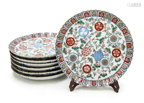 伊萬里燒瓷盤一組 IMARI PLATE SET OF SEVEN