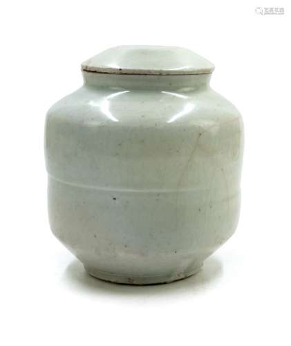 高麗時期（918-1392）白釉蓋罐 WHITE GLAZE LIDDED JAR; GORYEO(918-1392)