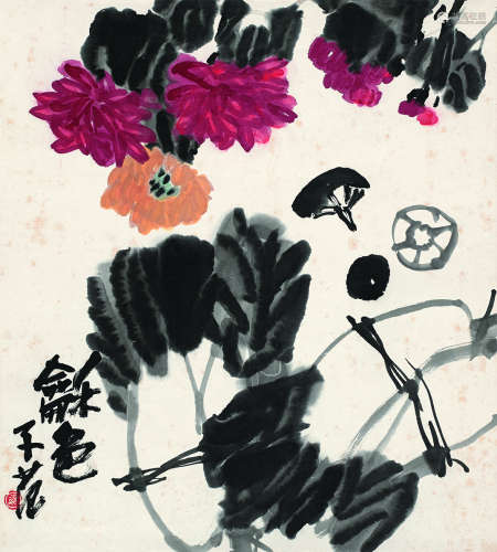 崔子范（1915～2011） 百财图 立轴 设色纸本