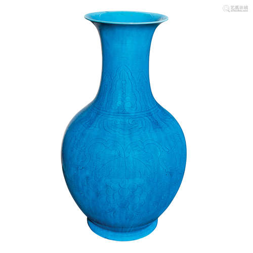 Chinese Turquoise Glazed Porcelain Vase