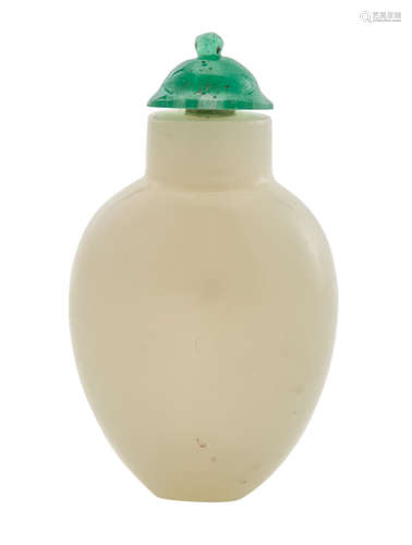 Chinese Celadon Jade Snuff Bottle