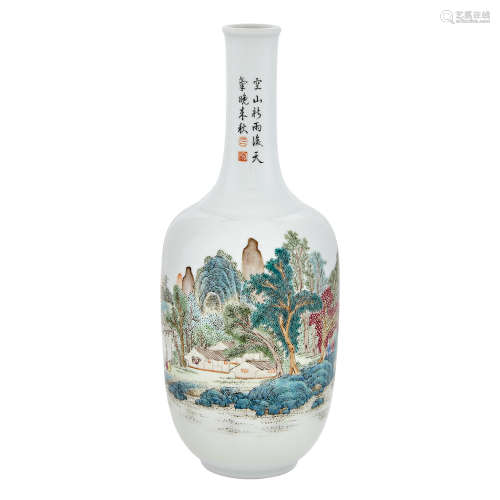 Chinese Enamel Porcelain Bottle Vase