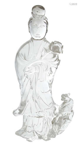 Chinese Rock Crystal Figure of Guanyin