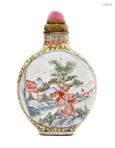 Chinese Canton Enamel Snuff Bottle