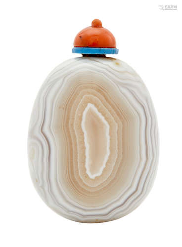 Chinese Thumbprint Agate Snuff Bottle