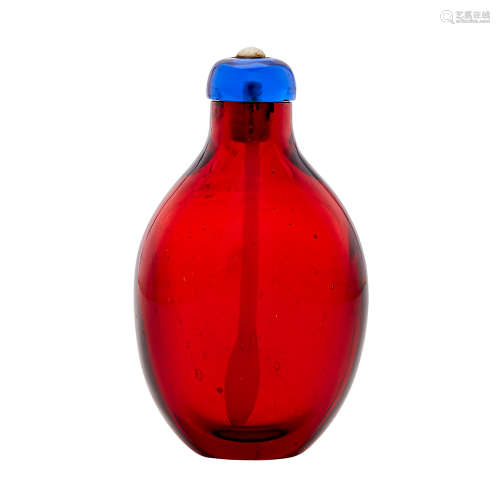 Chinese Red Glass Snuff Bottle