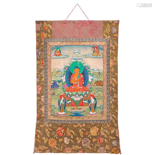 Tibetan Thangka of Shakyamuni Buddha