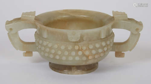 Chinese Archaic-Form Jade Cup