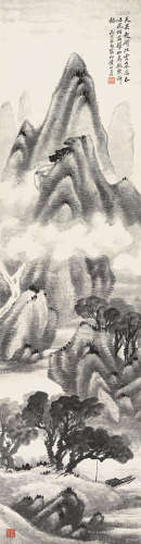 黄山寿（1855～1919） 云岚风雨 立轴 水墨纸本