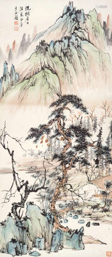 汪采白（1887～1940） 山居图 立轴 设色纸本