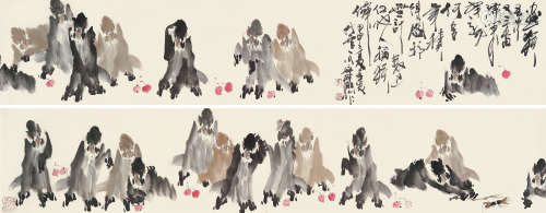 徐培晨（b.1951） 群猴图 手卷 设色纸本
