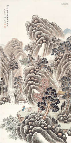 尚小云（1900～1976） 王维诗意图 立轴 设色纸本