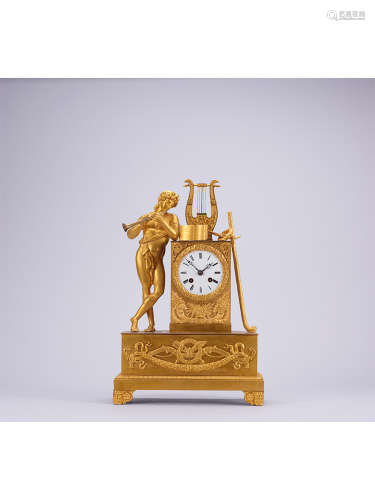銅鎏金阿波羅西洋座鐘 19世紀