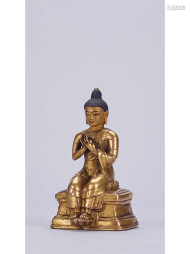 銅鎏金彌勒菩薩像 明代