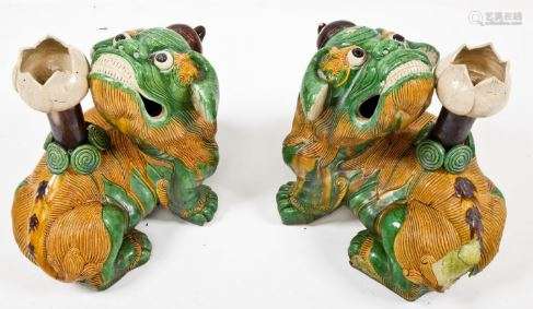 PORCELAIN FOO DOGS