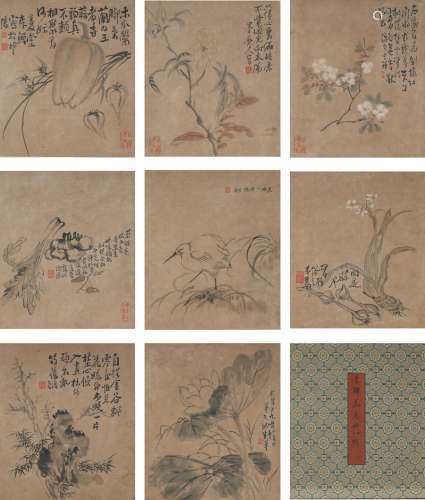 Li Shan: ink on paper 'flowers birds' album
