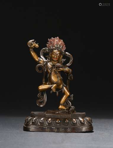 A bronze figure of vajravarahi