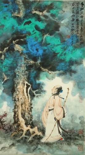 Zhang Daqian: color and ink on paper painting