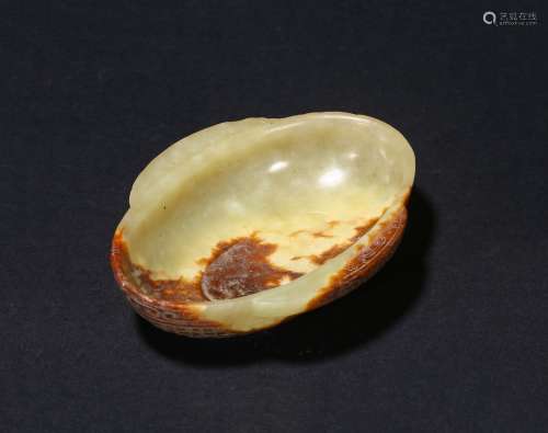 An archaic celadon jade ear cup