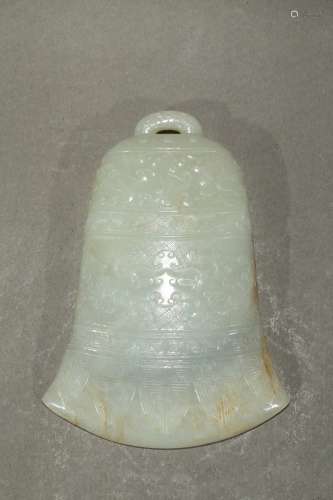 A white jade 'bell' inkstone