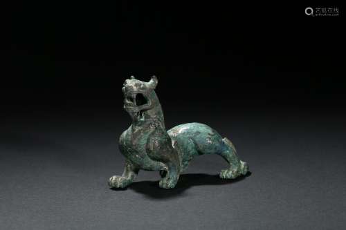 A bronze cast model of pixiu