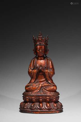 A bronze figure of Vairocana