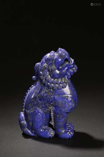 A Lapis lazuli carving of mythical beast