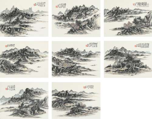 Huang Binhong: color and ink on paper 'landscape' album