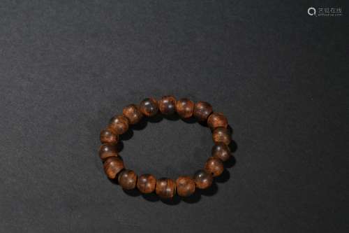A sandalwood bead bracelet