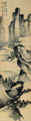 萧愻（1883～1944） 山水 立轴 水墨纸本