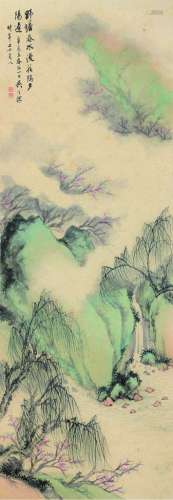 吴华源（1893～1972） 野塘春水 立轴 设色纸本