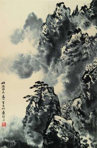 应野平（1910～1990） 山水 立轴 水墨纸本