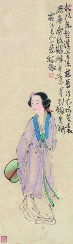 徐操（1899～1961） 仕女 立轴 设色纸本