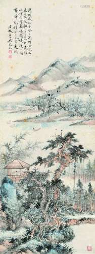 吴琴木（1894～1953） 湖州山水 镜片 设色纸本