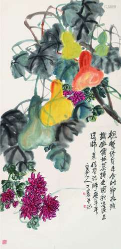王震（1867～1938） 绘画 立轴 设色纸本