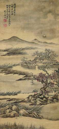姜筠（1847～1919） 晚归图 立轴 设色绢本