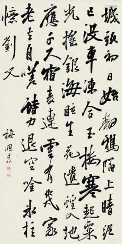 梅调鼎（1839～1906） 书法 立轴 水墨纸本